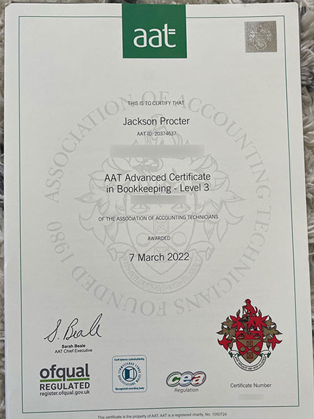AAT Accounting Certificate Sample