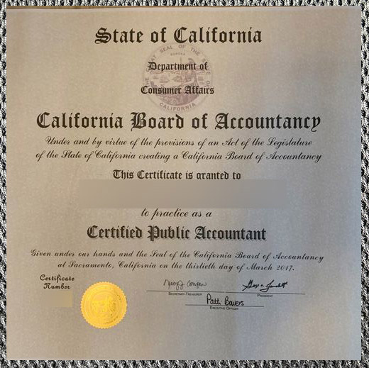 Please be sure to purchase a California CPA certificate. - Image 4