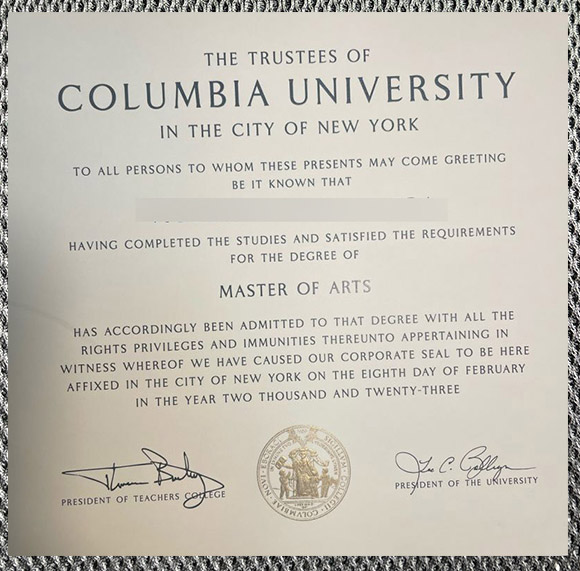 Order the diploma certificate from Columbia University online - Image 5