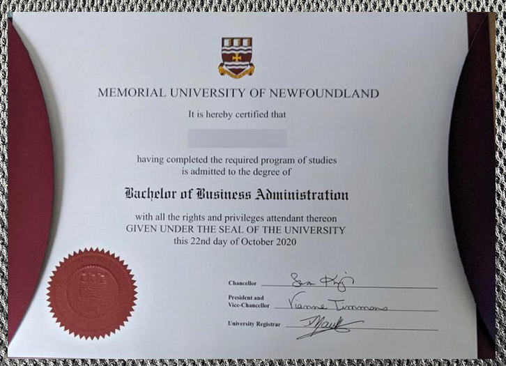 Please be sure to purchase a certificate from the Memorial University of Newfoundland. - Image 3