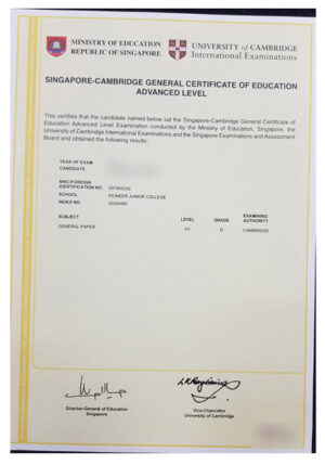 Singapore Cambridge GCE Certificate