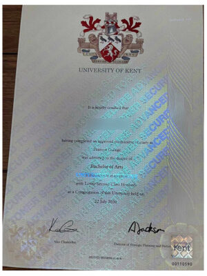How to obtain the certificate from Kent University