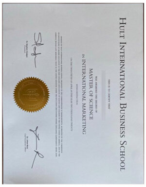 Please be sure to purchase a diploma from the Hult International Business School.