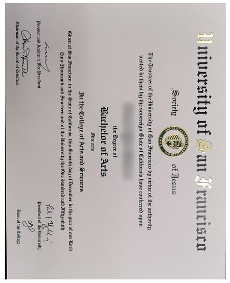 How can I order the diploma certificate from San Francisco University?