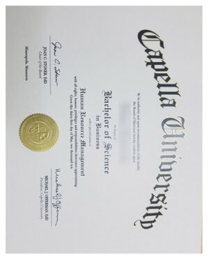 Please be sure to purchase a certificate diploma from Capella University.