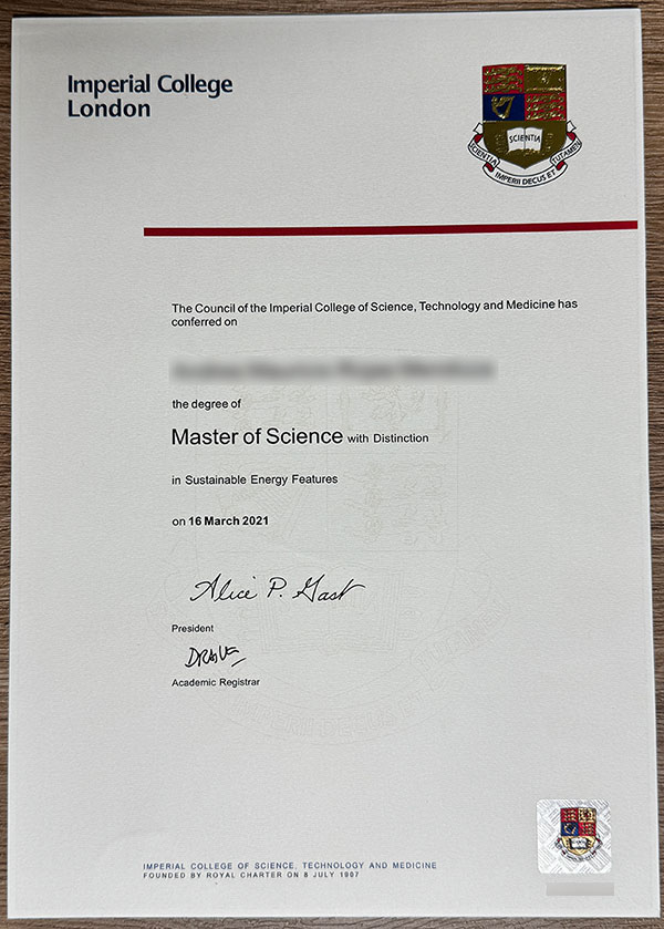 2021 Degree Samples from Imperial College London