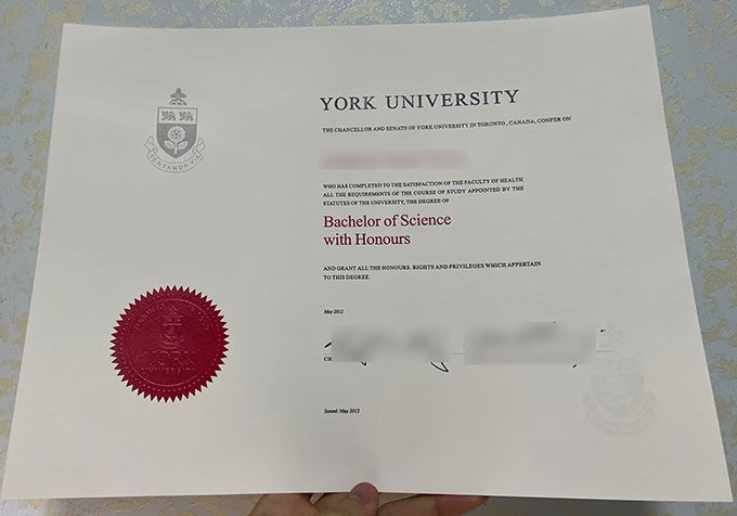 2022 edition sample of York University degree
