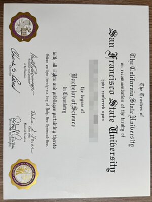 Where can I order a San Francisco State University certificate?