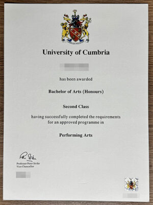 Order a University of Cumbria certificate online