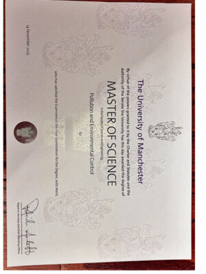 Order University of Manchester degree certificate Online