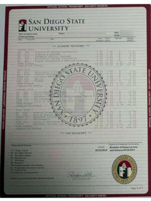 Customize your San Diego State University transcript online