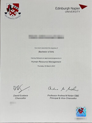How to purchase a  2023 diploma or certificate from Edinburgh Napier University online?