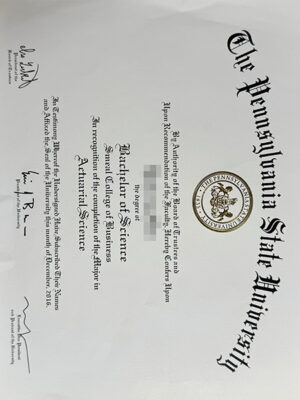 Purchase Pennsylvania State University certificates online
