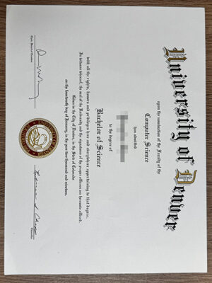 Buy a degree certificate from the University of Denver online