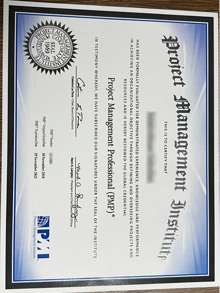 Order the latest version of PMP certificate Online