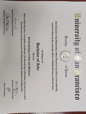 Where to buy University of San Francisco Degree certificate