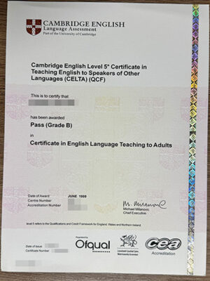 Where can I order the Cambridge English CELTA certificate?
