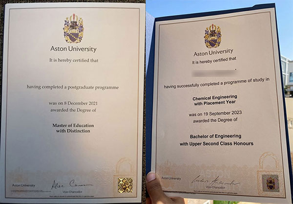 How much does it cost to purchase an Aston University diploma? - Image 4