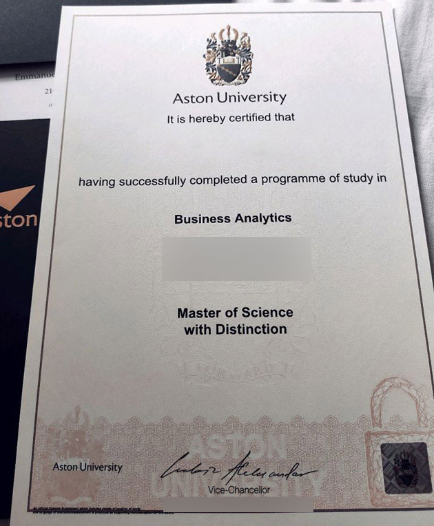 How much does it cost to purchase an Aston University diploma? - Image 7