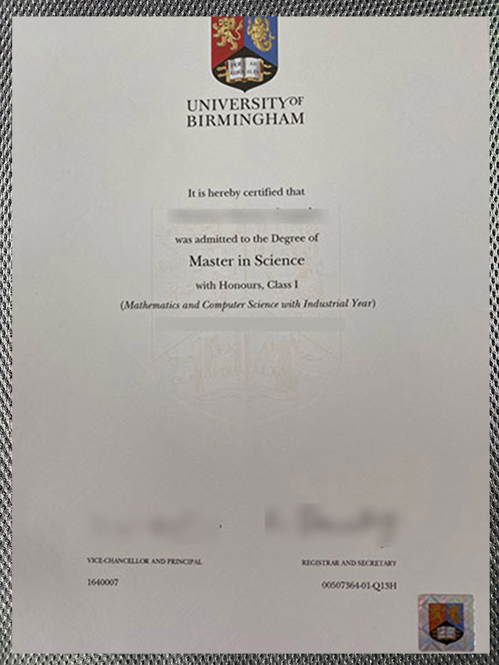 Order the degree diploma certificate of the University of Birmingham online - Image 2