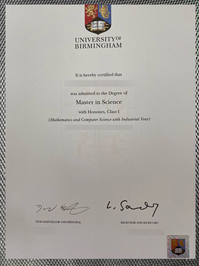 Order the degree diploma certificate of the University of Birmingham online - Image 4