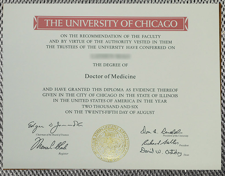 What is the degree certificate of the University of Chicago like? - Image 3