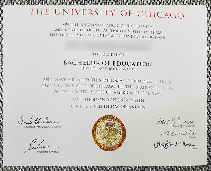 What is the degree certificate of the University of Chicago like? - Image 4
