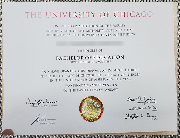 What is the degree certificate of the University of Chicago like? - Image 5