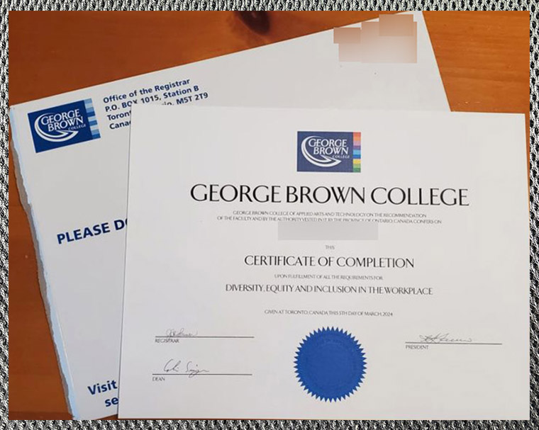 Certificate from George Brown College with Quality Assurance - Image 4