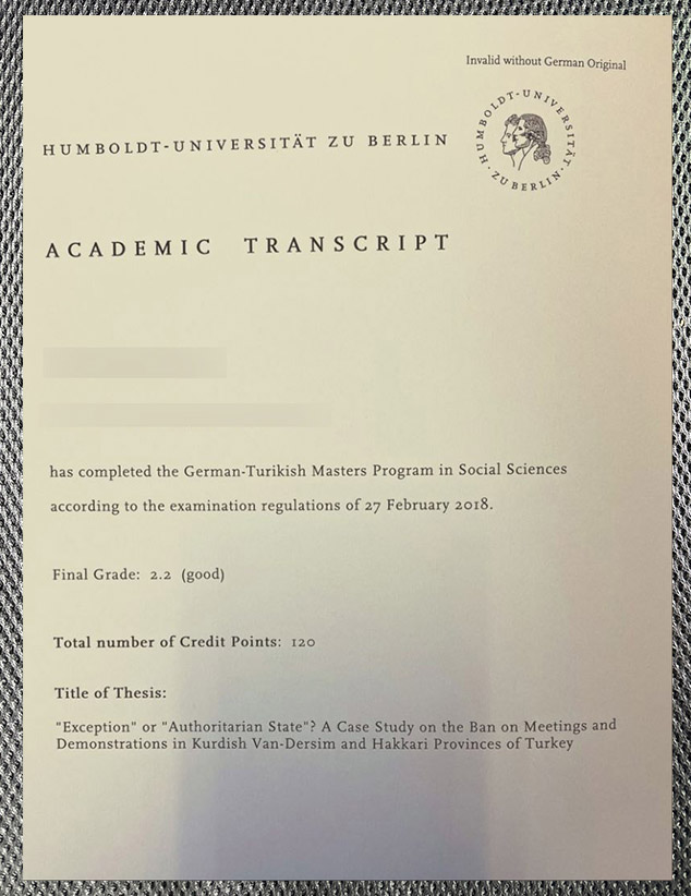 Latest sample display of certificates from Humboldt University of Berlin - Image 3