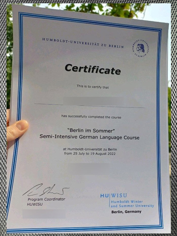 Latest sample display of certificates from Humboldt University of Berlin - Image 4