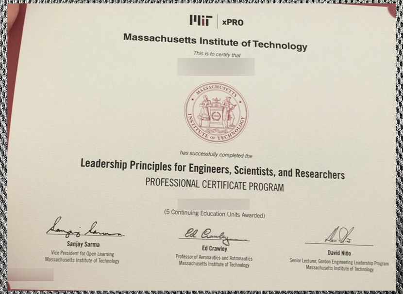 Please be sure to purchase a certificate from the Massachusetts Institute of Technology. - Image 4