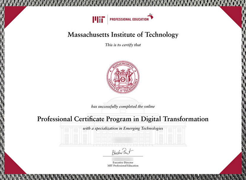 Please be sure to purchase a certificate from the Massachusetts Institute of Technology. - Image 5
