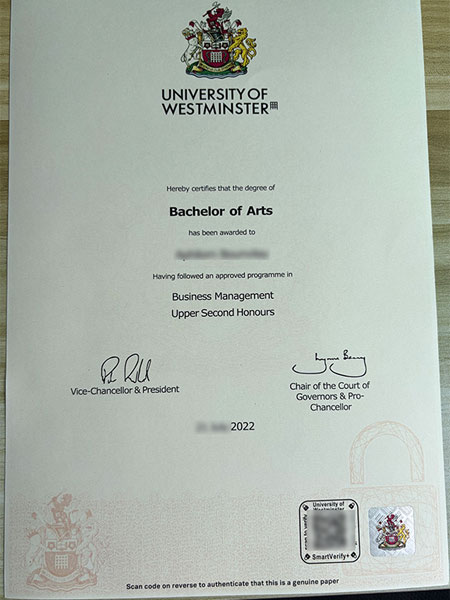 Latest sample case of Westminster University degree program