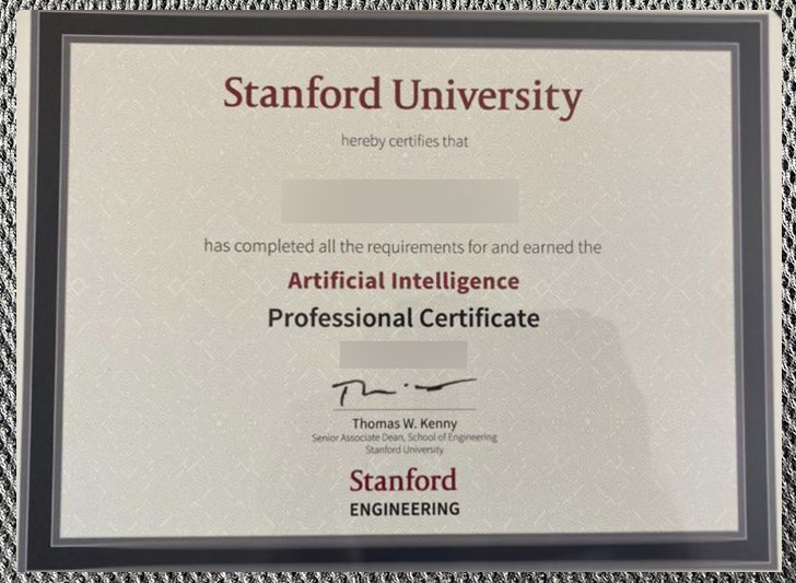Please be sure to purchase a certificate from Stanford University. - Image 2