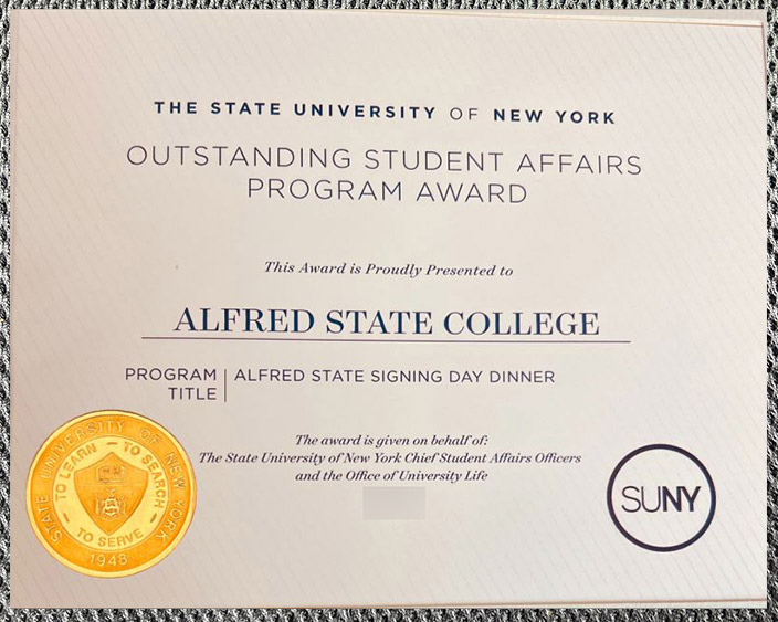 Latest sample display of certificates from the State University of New York - Image 3