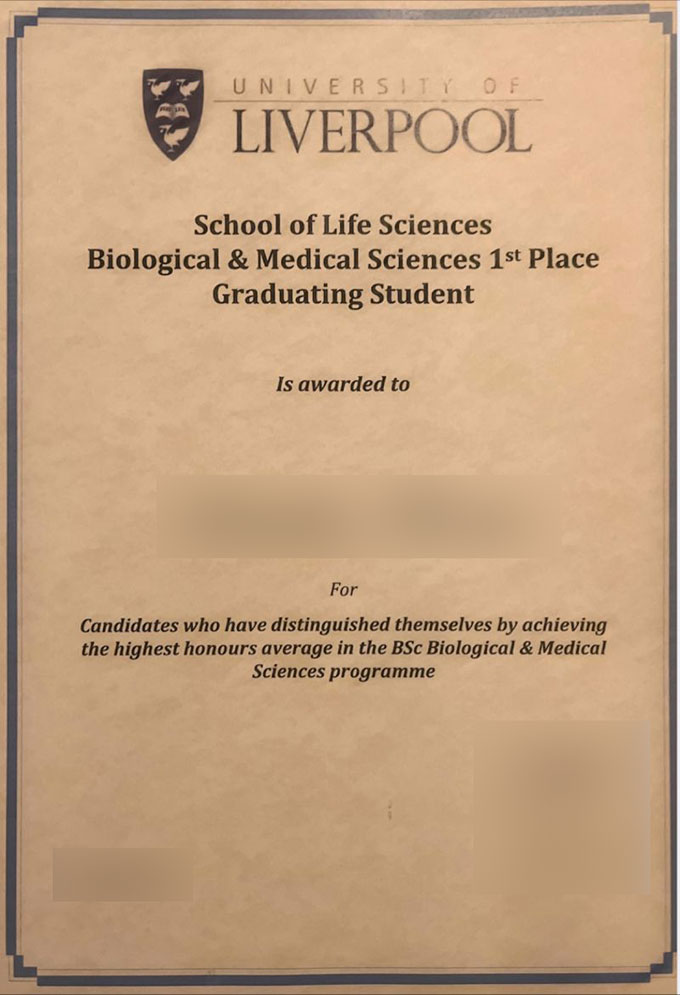 Order the Liverpool University certificate online - Image 4