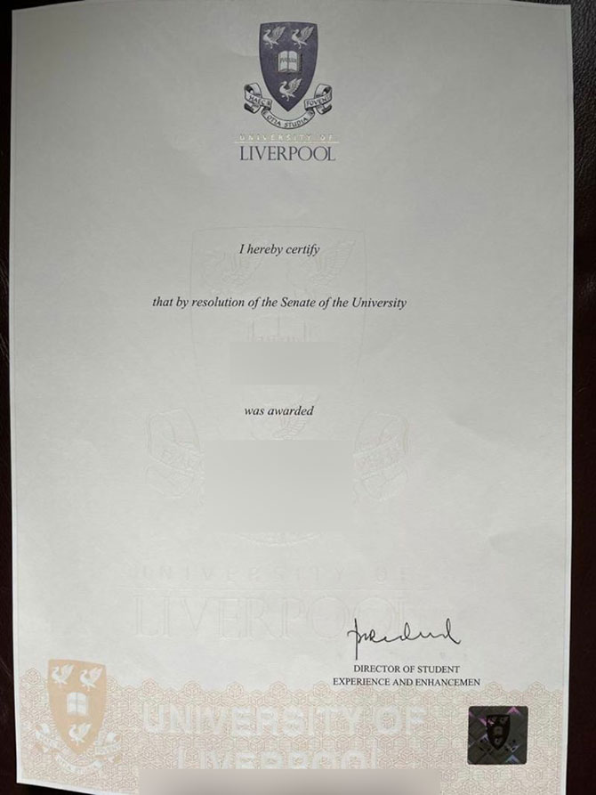 Order the Liverpool University certificate online - Image 6