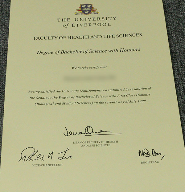 Order the Liverpool University certificate online - Image 7
