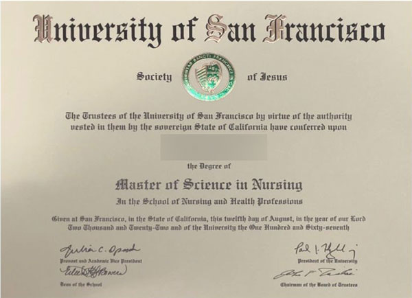 Latest sample of San Francisco University certificate - Image 5