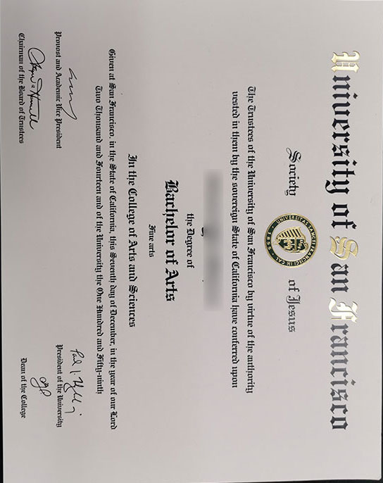 Latest sample of San Francisco University certificate - Image 6