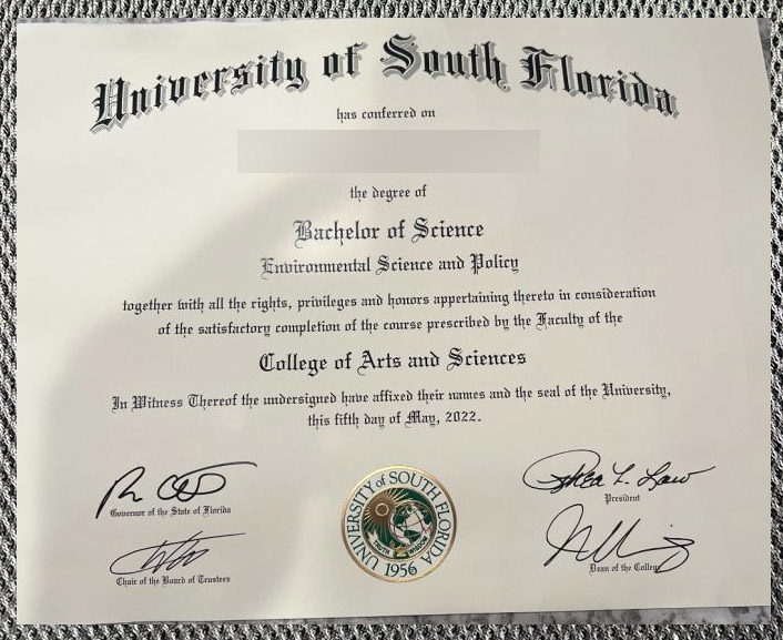 Which website can I use to purchase a degree certificate from the University of South Florida? - Image 4