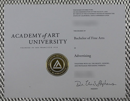 What is the degree certificate of San Francisco Art University like? - Image 5