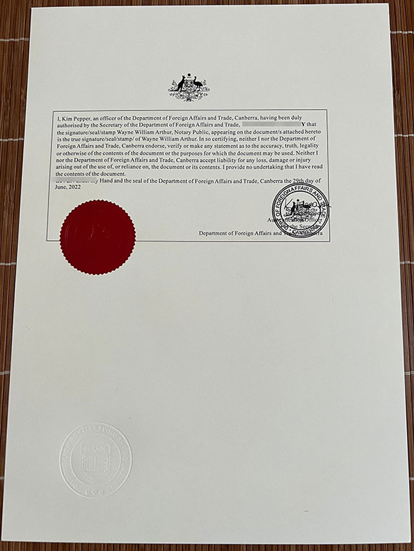 Wollongong University Degree Certification