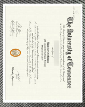 Please be sure to purchase a certificate diploma from the University of Tennessee.
