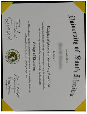 Which website can I use to purchase a degree certificate from the University of South Florida?