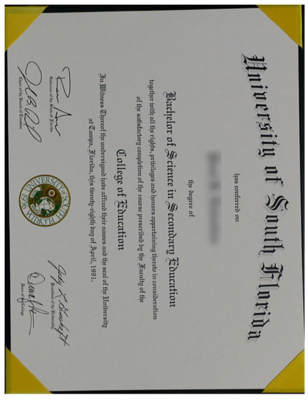 Which website can I use to purchase a degree certificate from the University of South Florida?