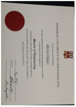 Certificate from Memorial University of Newfoundland