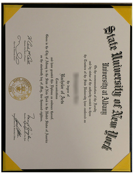 Latest sample display of certificates from the State University of New York