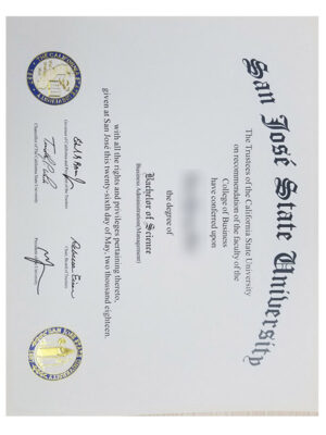 Where can I purchase high-quality certificates from San Jose State University?